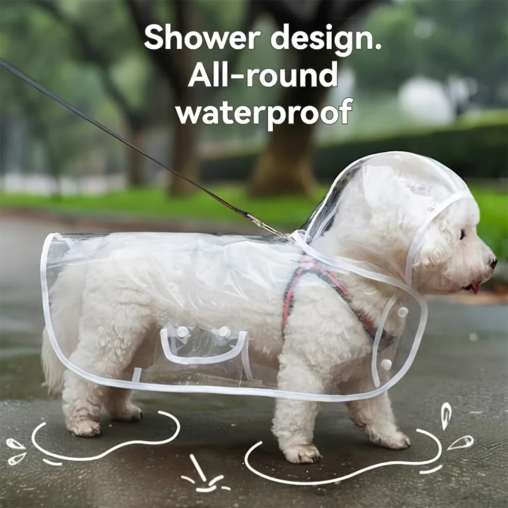 Clear Waterproof Dog Raincoat