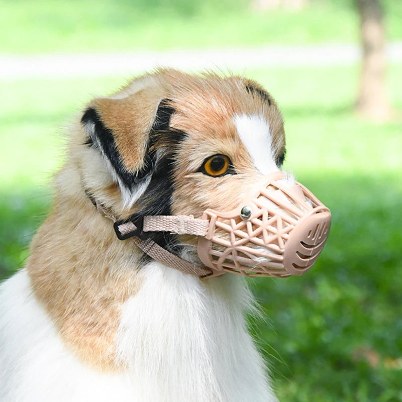 Adjustable breathable dog muzzle – safety mouth mask for small, medium, and large dogs.