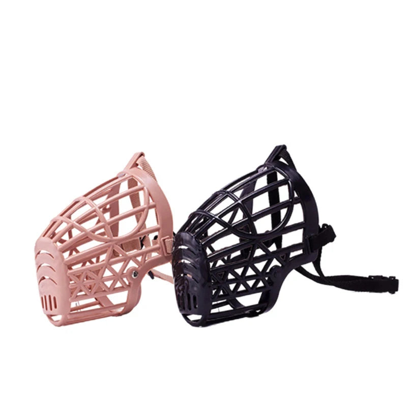 Adjustable breathable dog muzzle – safety mouth mask for small, medium, and large dogs.