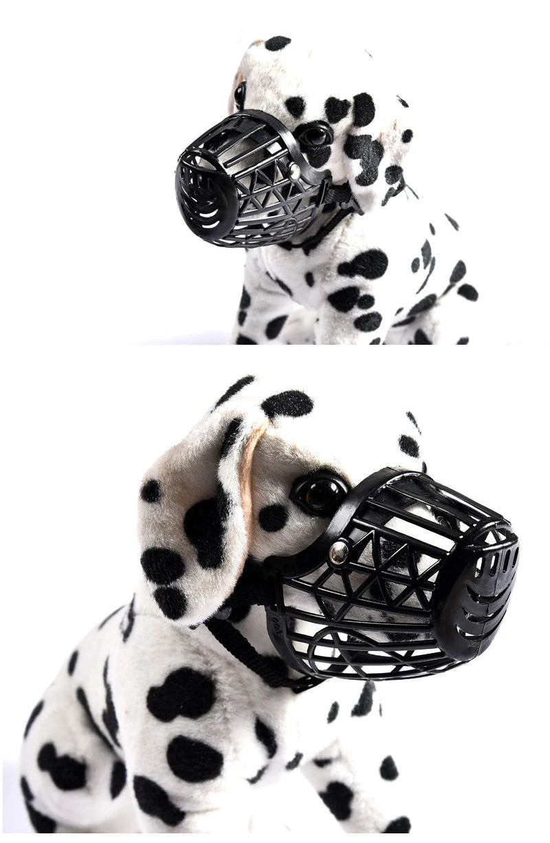 Adjustable breathable dog muzzle – safety mouth mask for small, medium, and large dogs.
