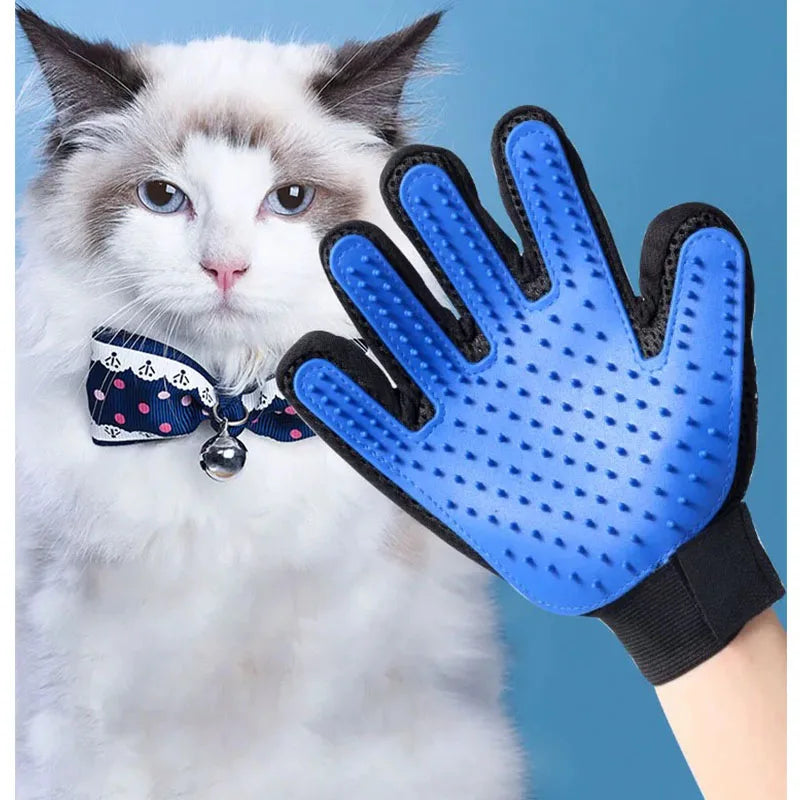 Pet Grooming Glove for Dogs & Cats – Hair Remover & Massage Brush