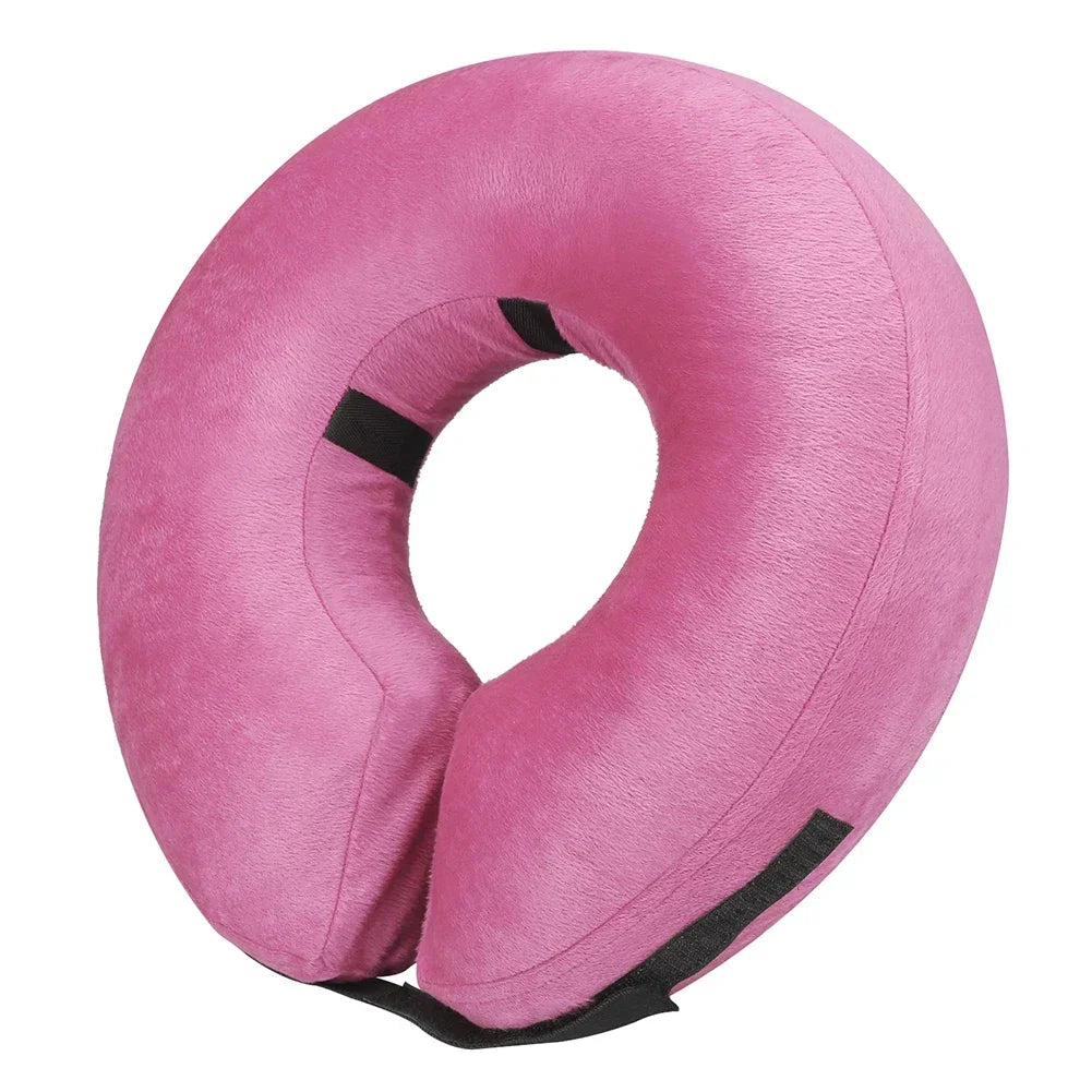 Inflatable recovery collar for dogs and cats – soft protective cone for post-surgery healing.