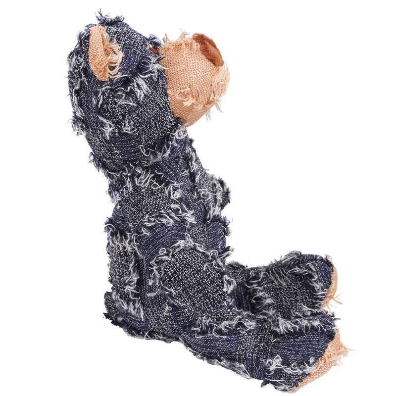 Plush Teddy Bear Squeaky Dog Toy – Interactive Chew & Teeth Cleaning Toy for Pets