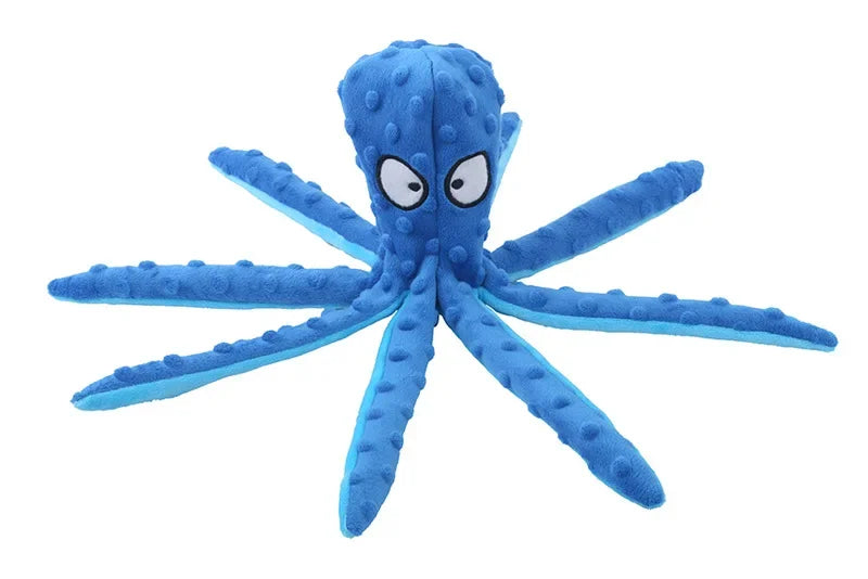 Crinkle Octopus Squeaky Dog Toy