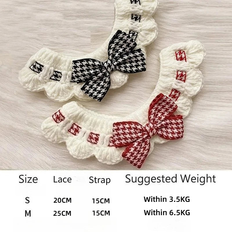 Stylish Checkered Pet Bow Tie Collar
