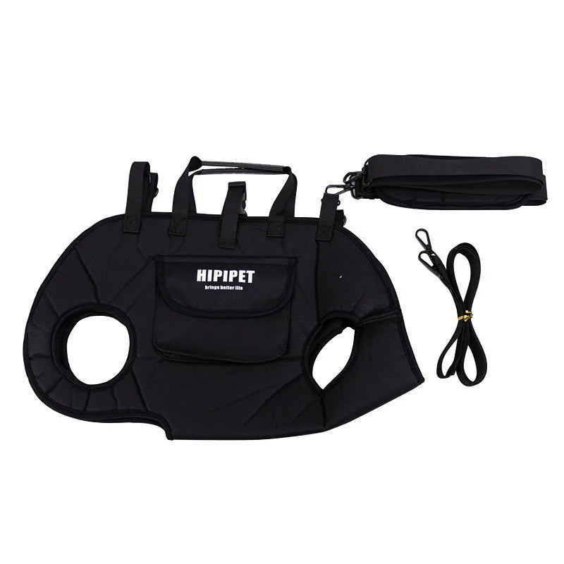 Small dog carrier backpack with breathable, escape-proof harness.