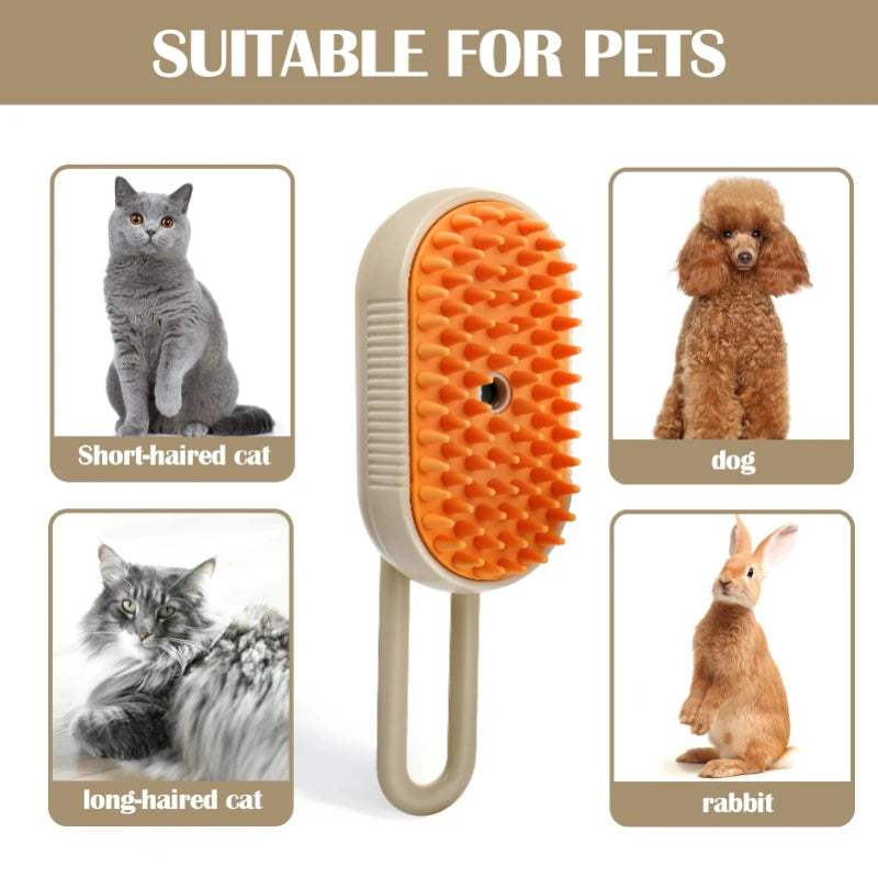 **Electric Cat Steam Hair Removal Brush and Grooming Glove for Cats and Dogs 🐱🐶🪮**