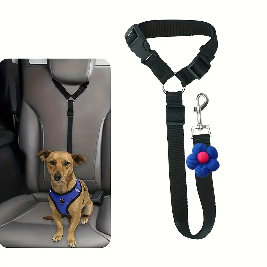 Dog Car Seat Belt Tether – Pet Vehicle Safety Leash