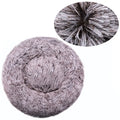 Soft plush round pet bed for cats and dogs – warm and comfortable sleeping bed in multiple sizes.