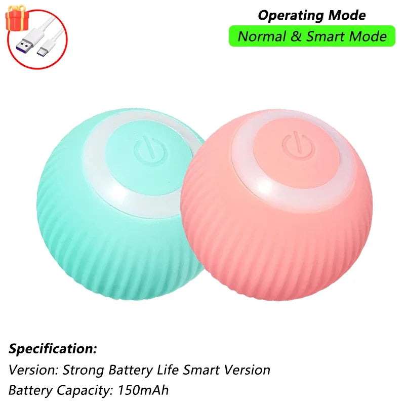 Automatic Rolling Interactive Pet Ball Toy (Rechargeable Smart Toy