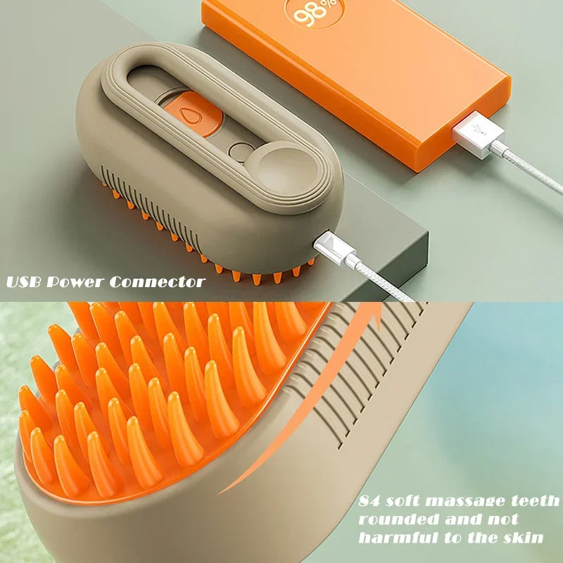 **Electric Cat Steam Hair Removal Brush and Grooming Glove for Cats and Dogs 🐱🐶🪮**