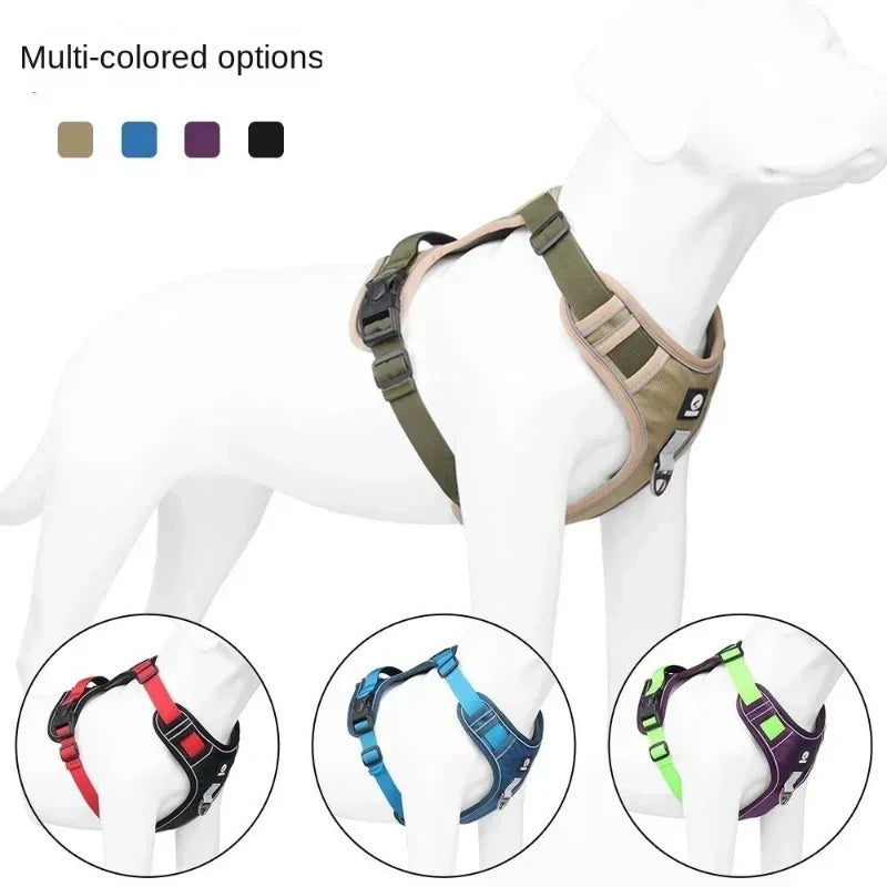 Reflective tactical dog harness – waterproof Oxford vest for medium and large dogs.
