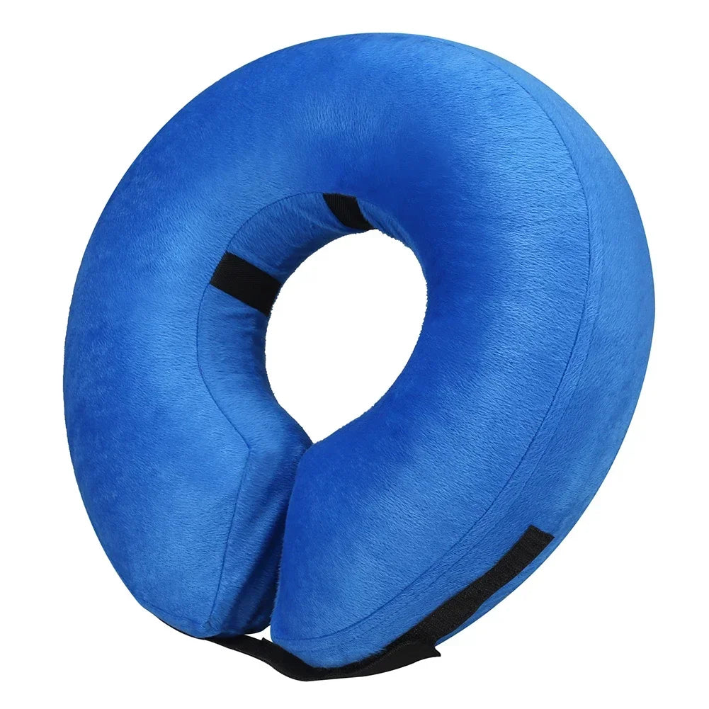 Inflatable recovery collar for dogs and cats – soft protective cone for post-surgery healing.