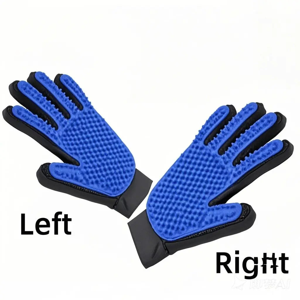 Pet Grooming Glove for Dogs & Cats – Hair Remover & Massage Brush