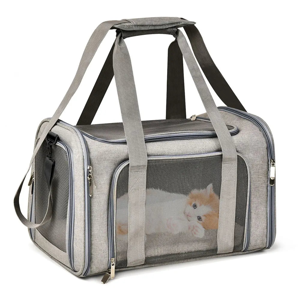 Soft-Sided Dog & Cat Carrier Backpack – Airline-Approved Travel Bag for Small Pets.