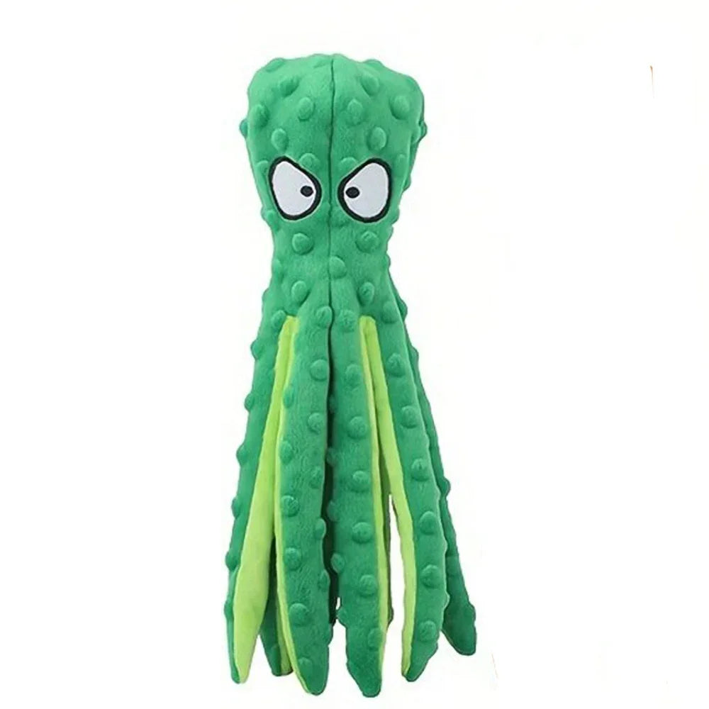 Crinkle Octopus Squeaky Dog Toy