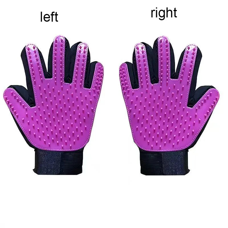 Pet Grooming Glove for Dogs & Cats – Hair Remover & Massage Brush