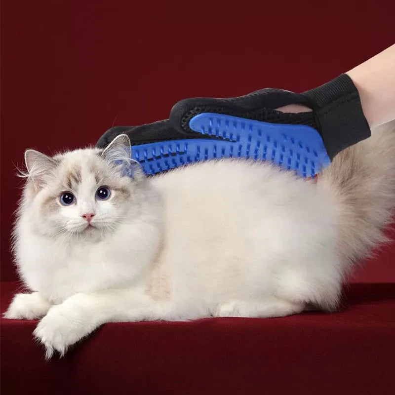 Pet Grooming Glove for Dogs & Cats – Hair Remover & Massage Brush
