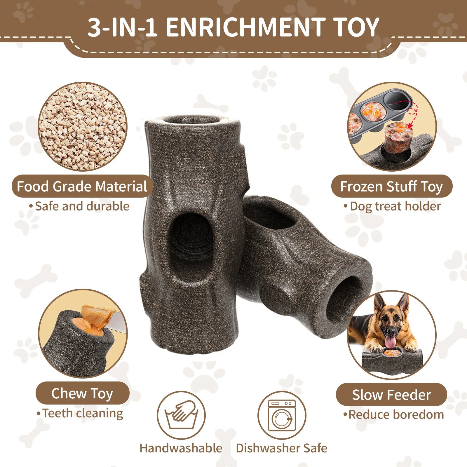 Indestructible Frozen Treat Chew Toy for Dogs