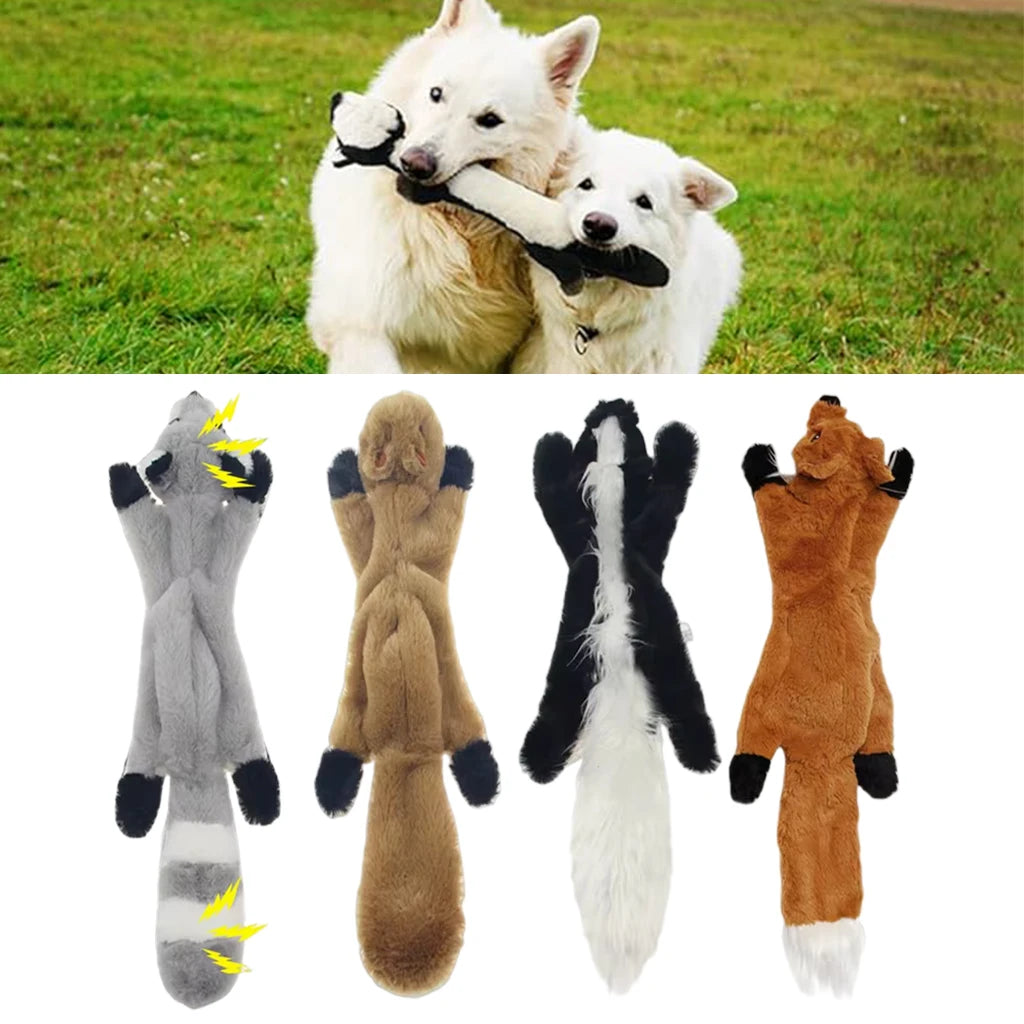 Stuffless Squeaky Plush Dog Toy (45cm)