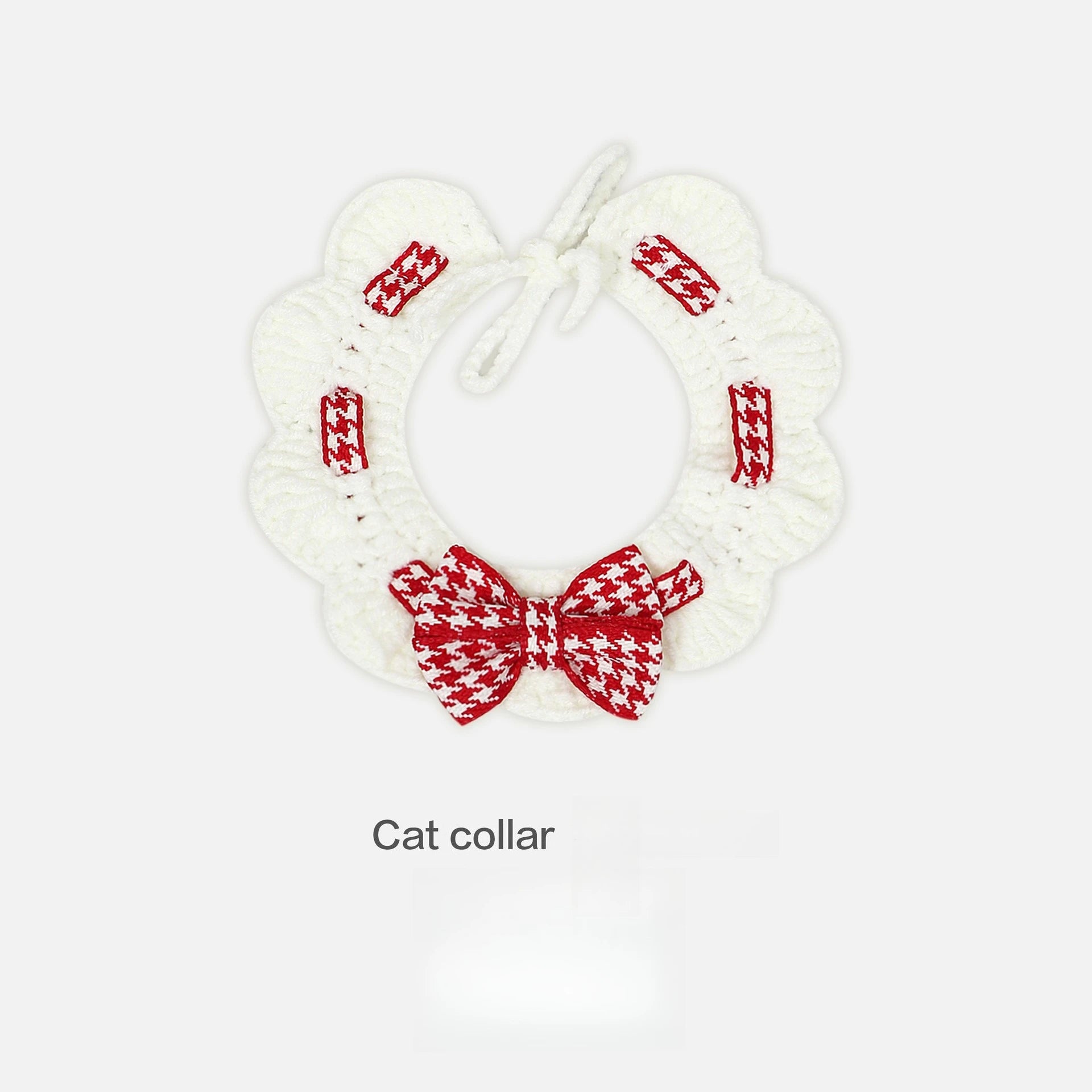 Stylish Checkered Pet Bow Tie Collar