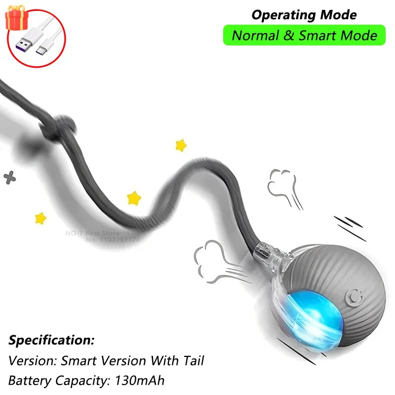 Automatic Rolling Interactive Pet Ball Toy (Rechargeable Smart Toy