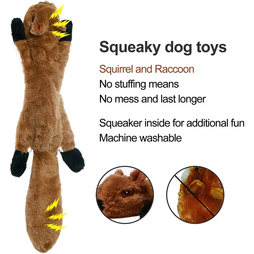 Stuffless Squeaky Plush Dog Toy (45cm)