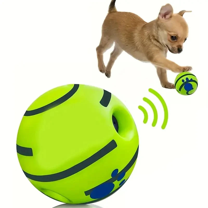 Interactive giggle ball for dogs – mental stimulation and exercise toy for fun play.