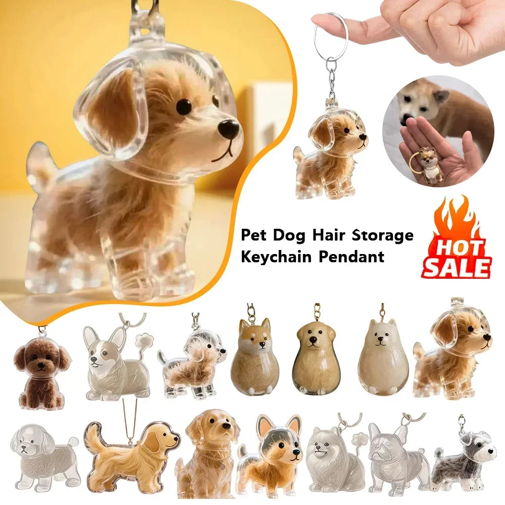 **Pet Hair Keepsake Capsule Keychain **