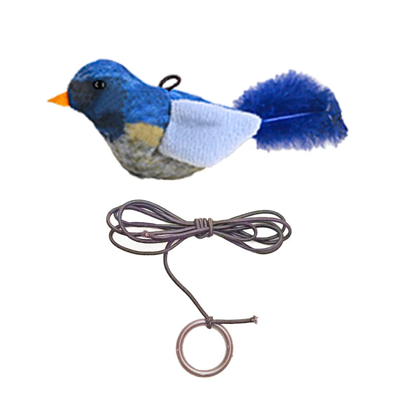 Lifelike Catnip Bird Toy with Feathers