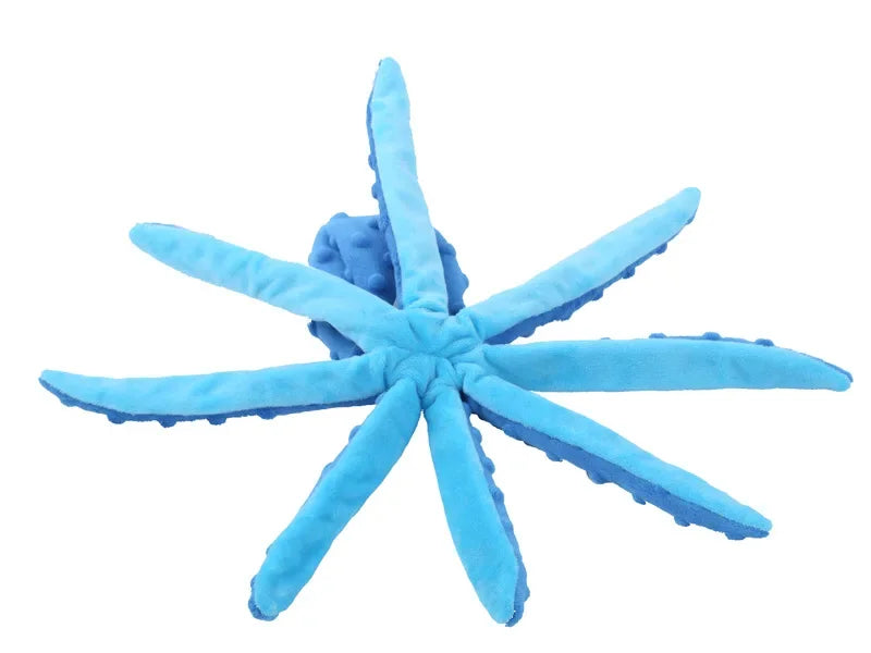 Crinkle Octopus Squeaky Dog Toy