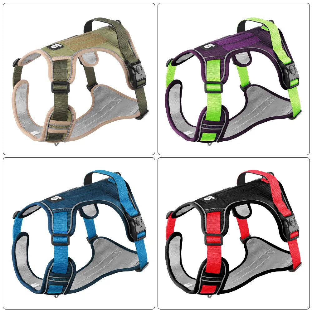 Reflective tactical dog harness – waterproof Oxford vest for medium and large dogs.