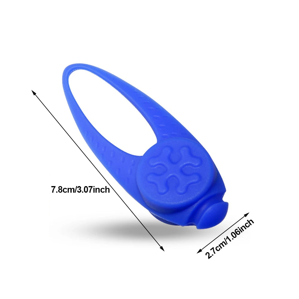 LED silicone pet pendant – flashing glow light collar accessory for dogs, safe and luminous for night visibility.