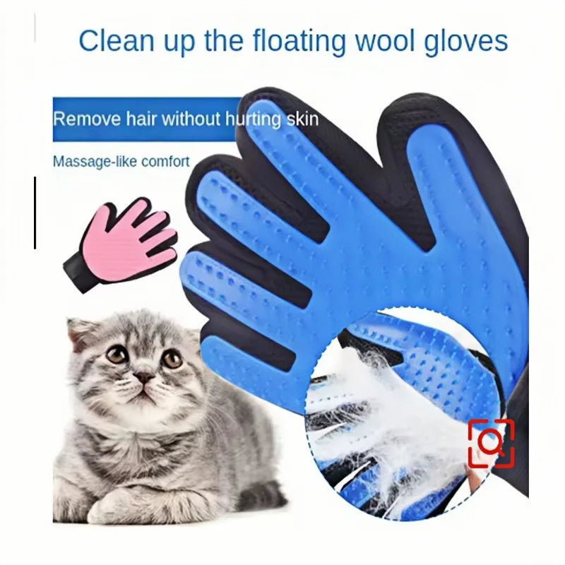 Pet Grooming Glove for Dogs & Cats – Hair Remover & Massage Brush