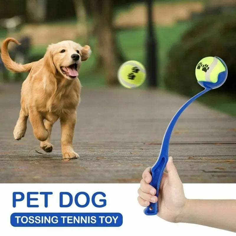 Pet Throwing Stick for Dogs – Tennis Ball Launcher Toy for Outdoor Play and Training.
