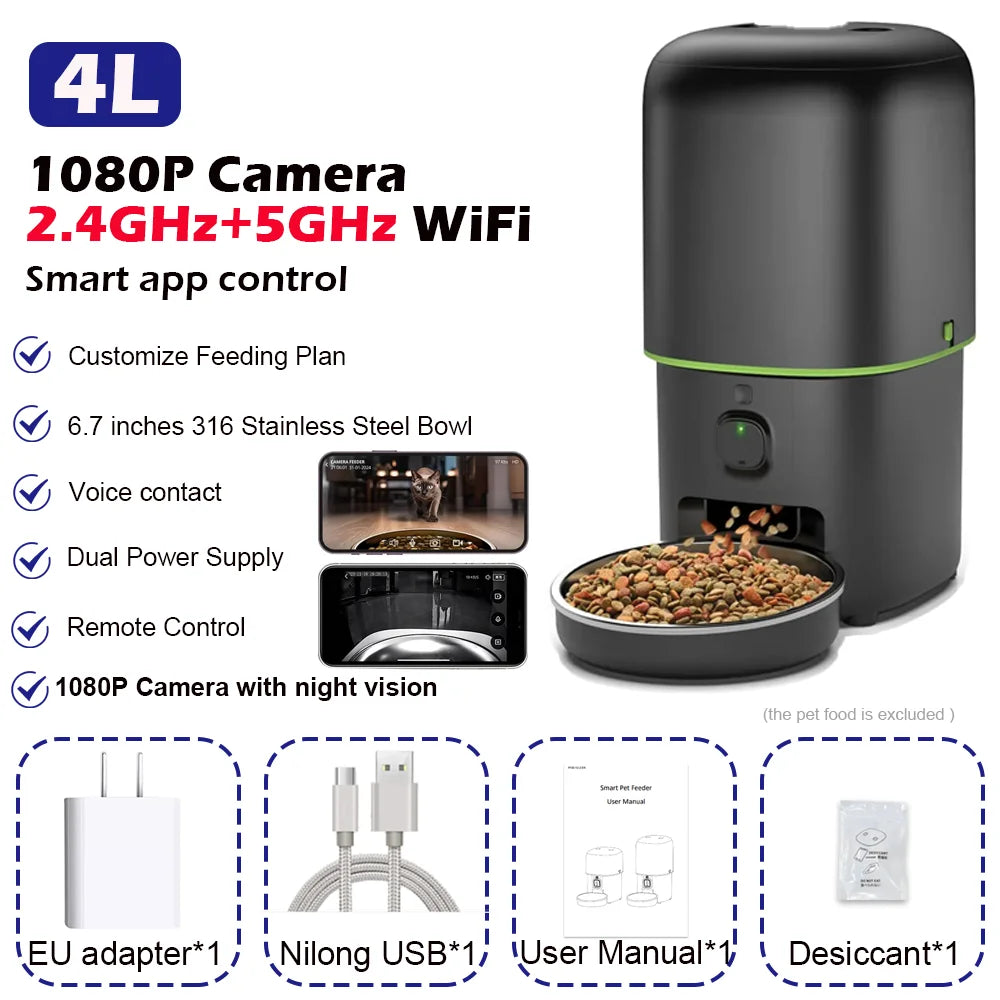 Smart Automatic Cat Feeder with Camera