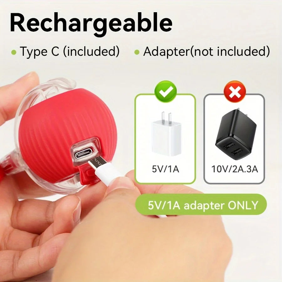 Automatic Rolling Interactive Pet Ball Toy (Rechargeable Smart Toy