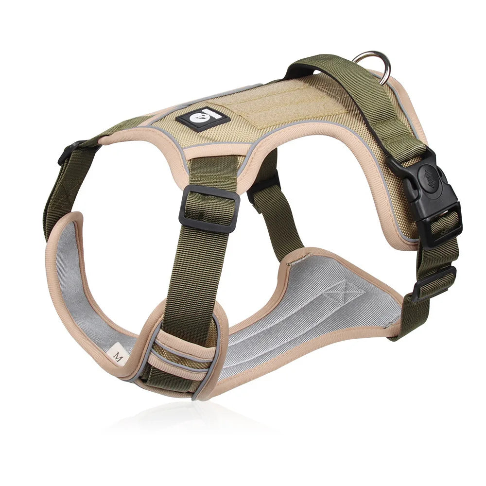 Reflective tactical dog harness – waterproof Oxford vest for medium and large dogs.