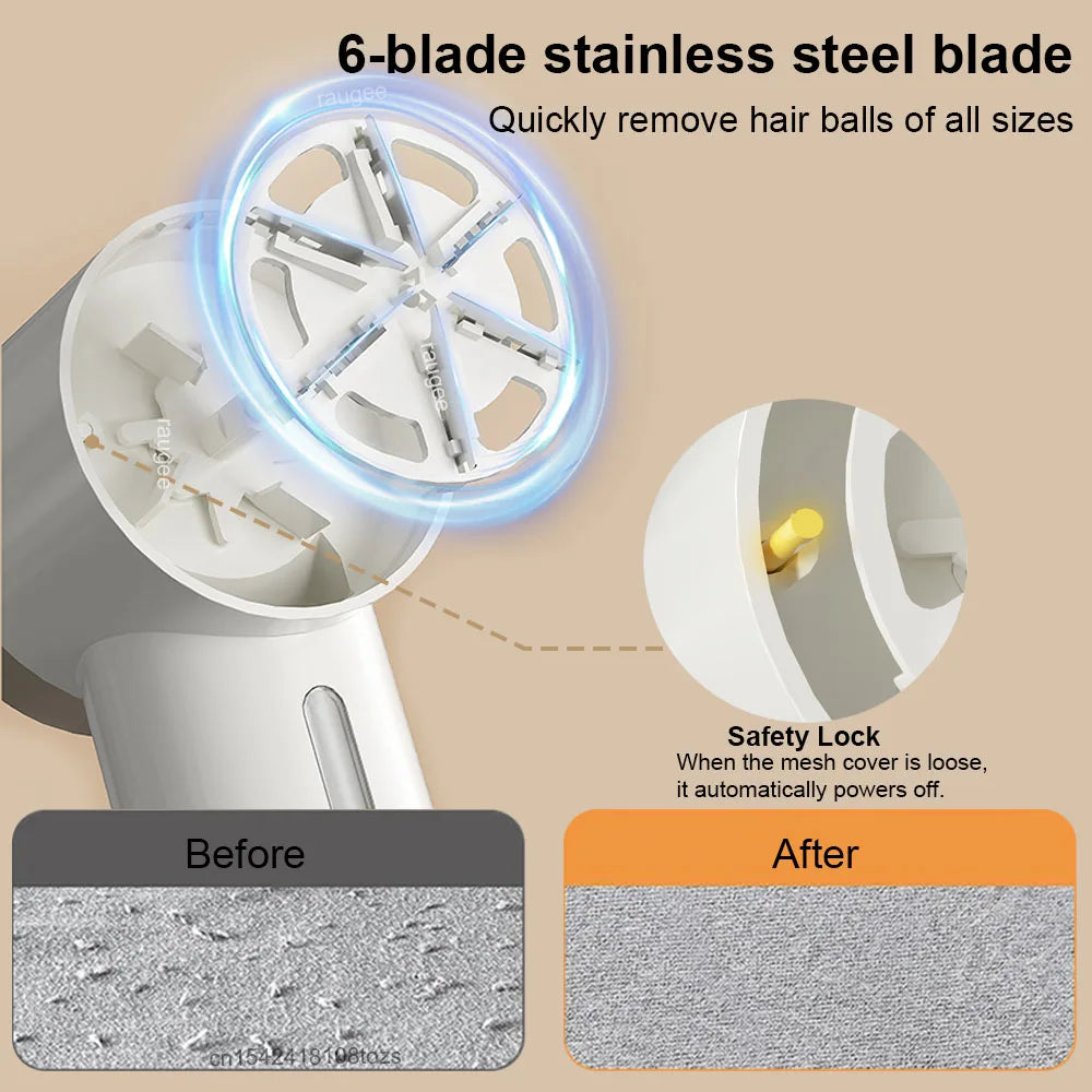 USB rechargeable electric lint remover for clothes – professional fabric shaver for removing lint, fuzz, and pilling.