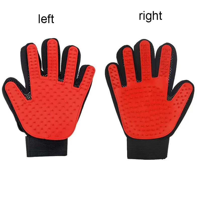 Pet Grooming Glove for Dogs & Cats – Hair Remover & Massage Brush