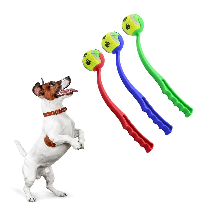 Pet Throwing Stick for Dogs – Tennis Ball Launcher Toy for Outdoor Play and Training.
