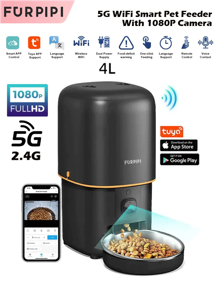 Smart Automatic Cat Feeder with Camera