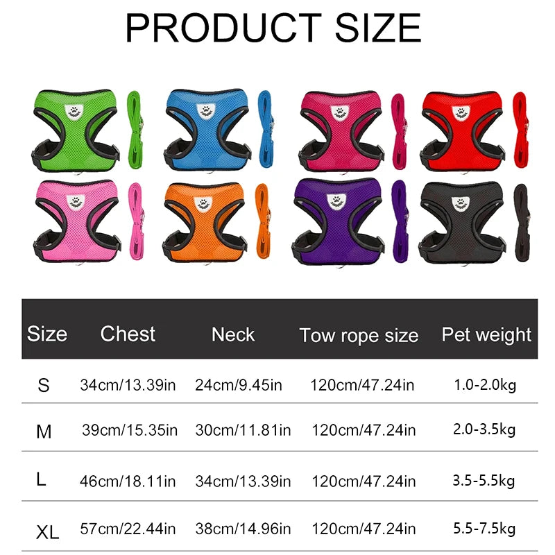 **Breathable Pet Harness Set **