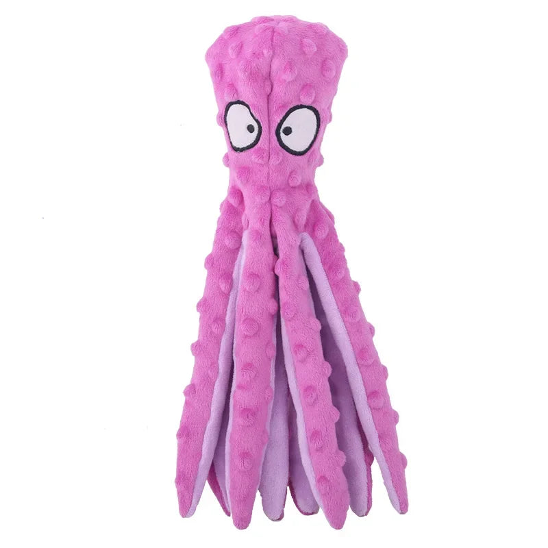 Crinkle Octopus Squeaky Dog Toy