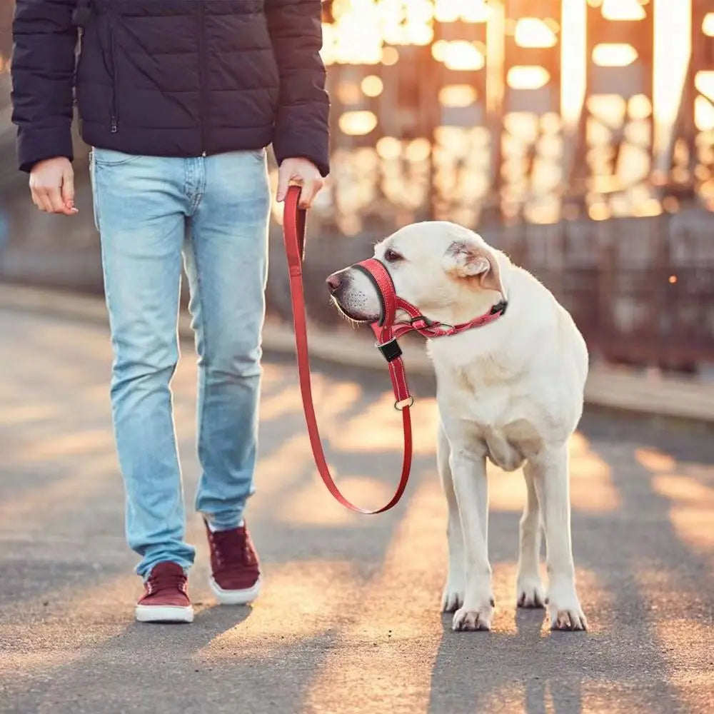 Nylon dog muzzle rope – lightweight anti-bite mask for large dogs.