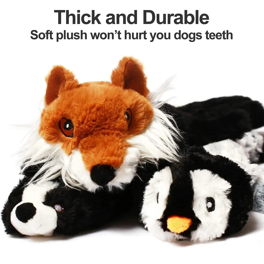 Stuffless Squeaky Plush Dog Toy (45cm)