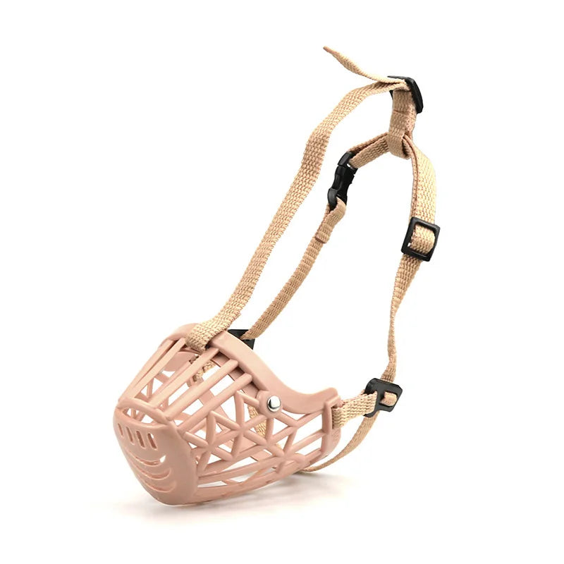 Adjustable breathable dog muzzle – safety mouth mask for small, medium, and large dogs.