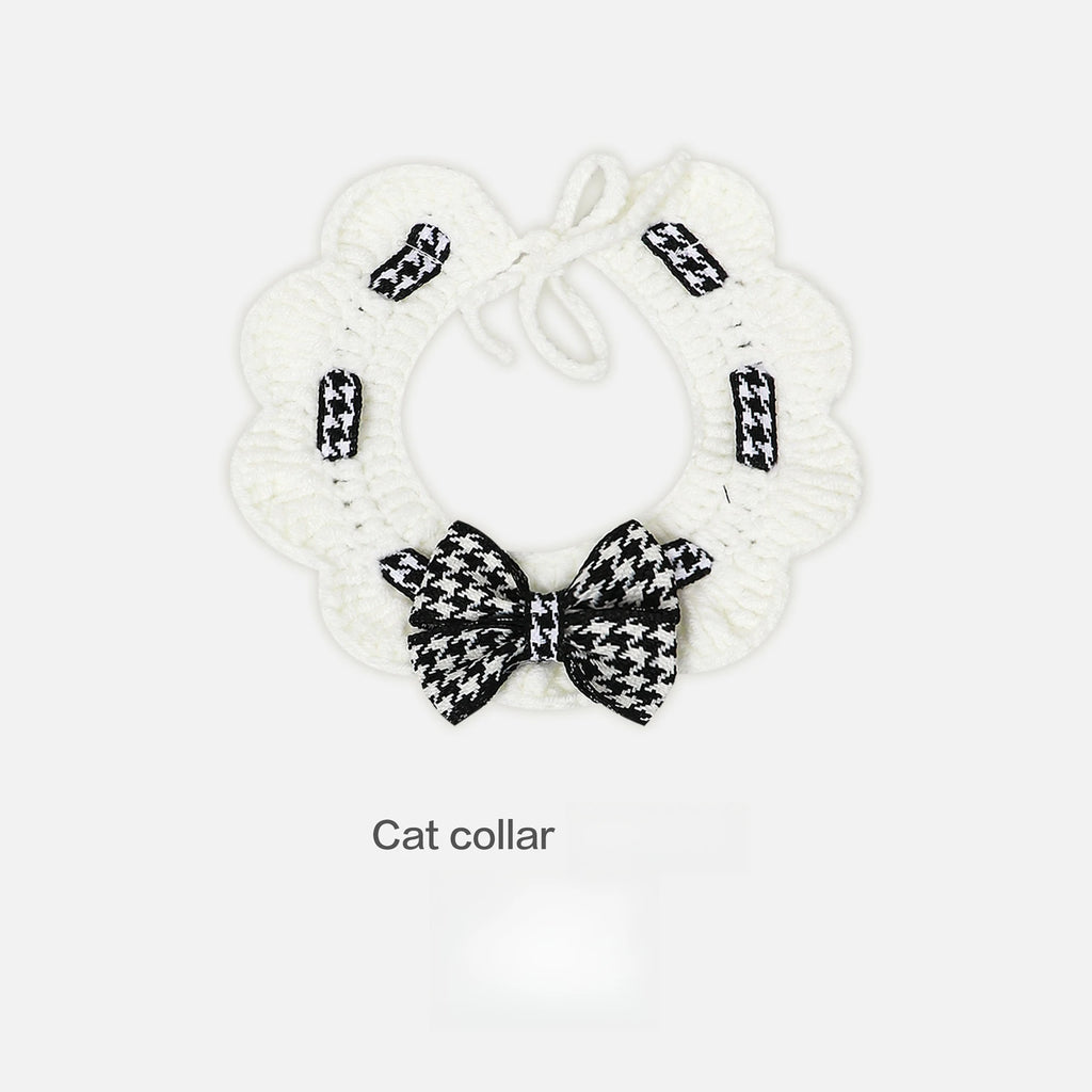 Stylish Checkered Pet Bow Tie Collar