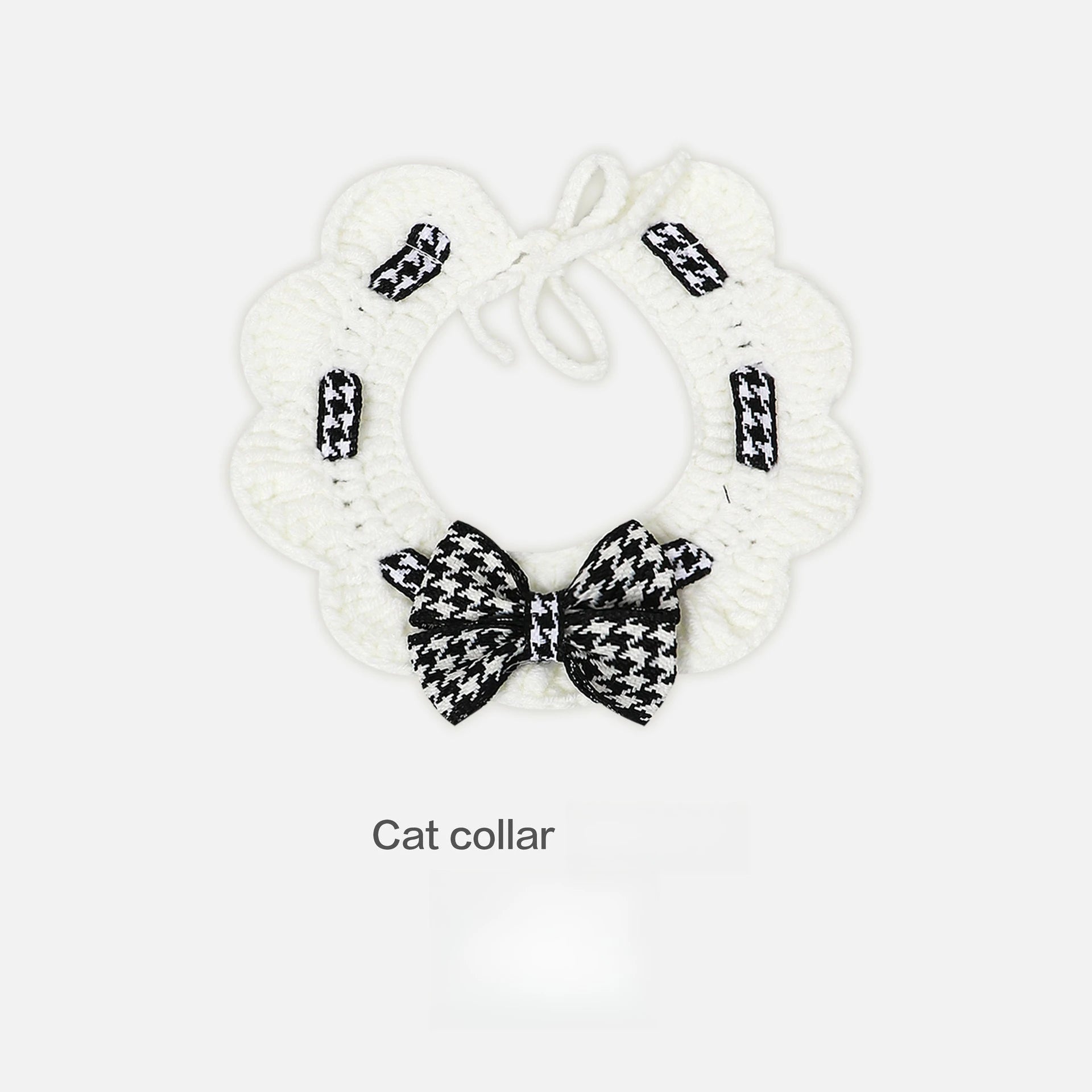 Stylish Checkered Pet Bow Tie Collar