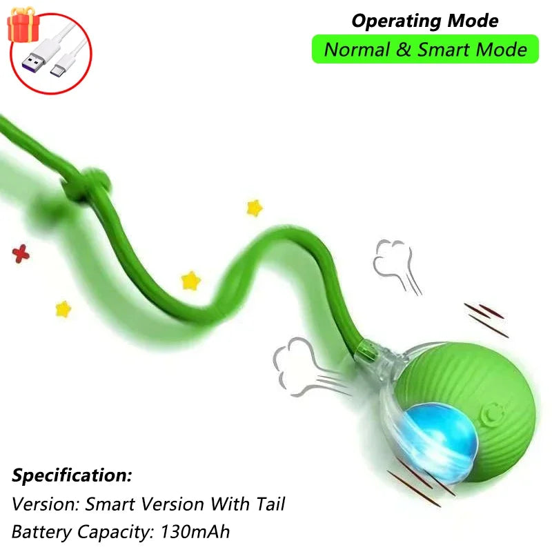Automatic Rolling Interactive Pet Ball Toy (Rechargeable Smart Toy